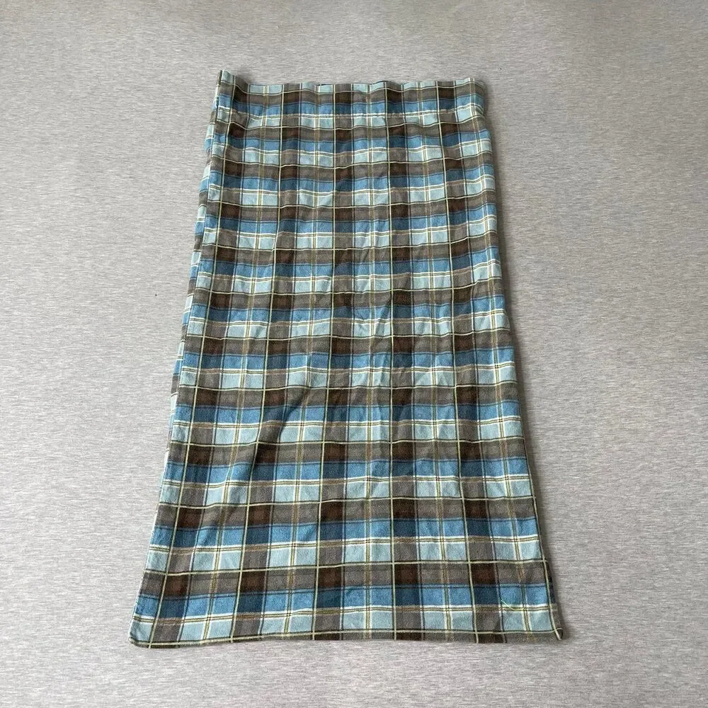 Target Home Y2K Vintage Blue Plaid Cotton Pillowcase